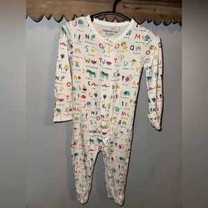 Magnetic Me Alphabet Print Kids Bamboo Footie